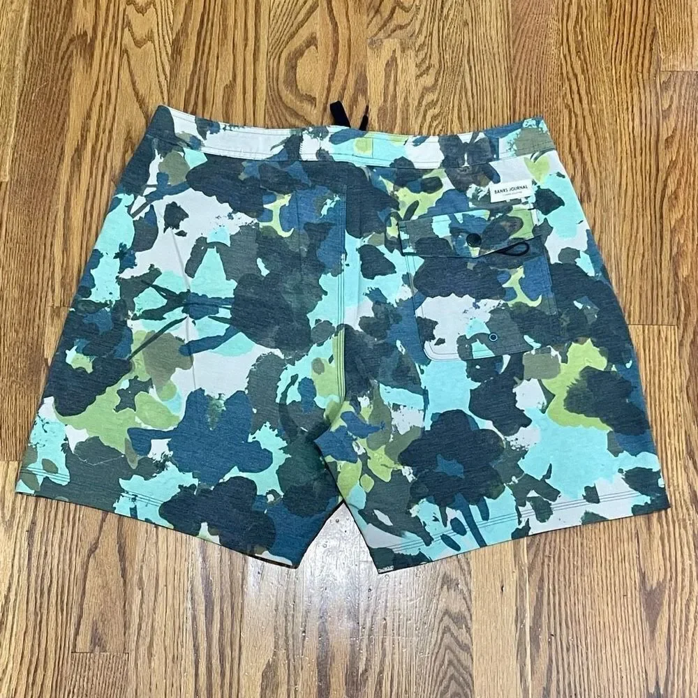 Banks Journal Camouflage Board Shorts. Size 34.